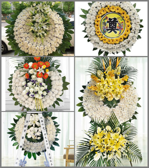 浙江省绍兴新昌县回山镇前陈村花圈速递